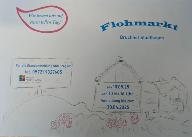 Letzte Erinnerung an die Anmeldefrist für den Flohmarkt, die morgen abläuft.

Telefonisch 05721/9327605 könnt ihr euch bis morgen um 17 Uhr noch einen Standplatz reservieren.