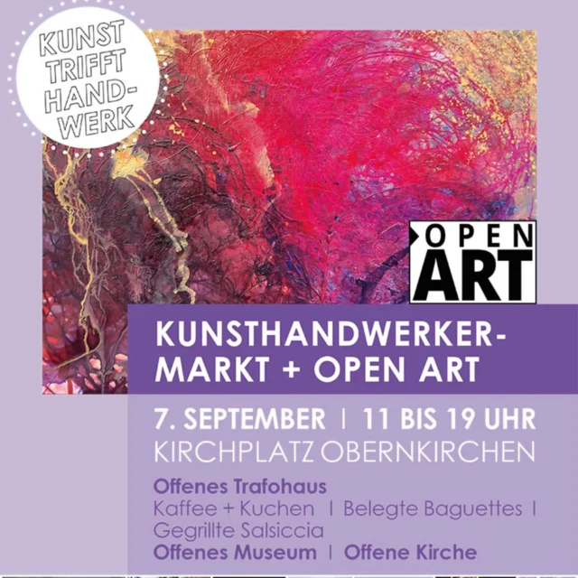 Wir freuen uns euch mitteilen zu können, dass wir am Sonntag von 11 bis 19 Uhr am Kirchplatz in Obernkirchen mit unserem Stand " Schön und gut " auf dem Kunsthandwerker-Markt vertreten sind.