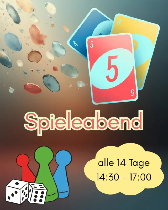 Alle 14 Tage findet im Treff ein Spielenachmittag statt. 
Dieser beginnt in der Winterzeit um 13:30 Uhr.
Vor dem Spielen wird zusammen gekocht und gegessen.
Diesen Dienstag stand der Spielenachmittag unter dem Motto " Ostfriesische Teezeremonie" auf Wunsch der Teilnehmer.
Die Kosten hierfür betragen 2,50€.
Jeder ist herzlich willkommen.
