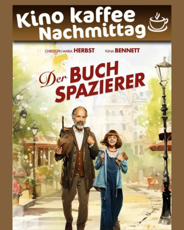 Neues Jahr, neuer Kino Kaffee Nachmittag! Am 20.01. beginnt um 15 Uhr die Vorstellung von "Der Buchspazierer" , eine Familien-Dramödie mit Christoph Maria Herbst. Einlass ist ab 14 Uhr. Die Kinokarte kostet 5€.
