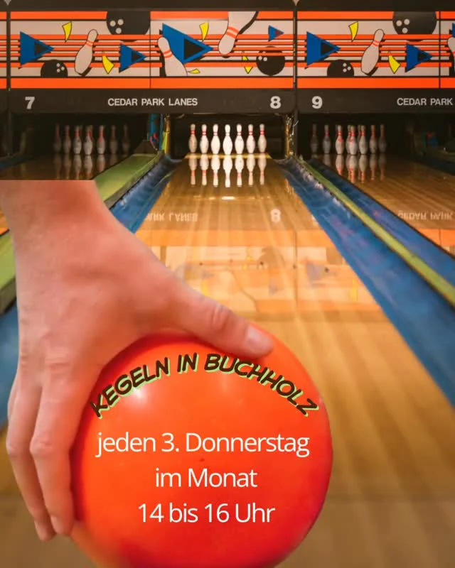 Nächste Woche Donnerstag, den 19. trifft sich wieder die Kegelrunde um 14:00 in Buchholz bei Rinteln. 
Wer eine Mifahrgelegenheit benötigt,  möge sich bitte rechtzeitig beim Treff melden. 
Alle sind herzlich eingeladen für einen kleinen Beitrag von 3 Euro teilzunehmen. 
Wer möchte kann im Anschluss an einer geselligen Runde bei Kaffee und Kuchen in Grafensteiner Höhe beisammen sitzen.