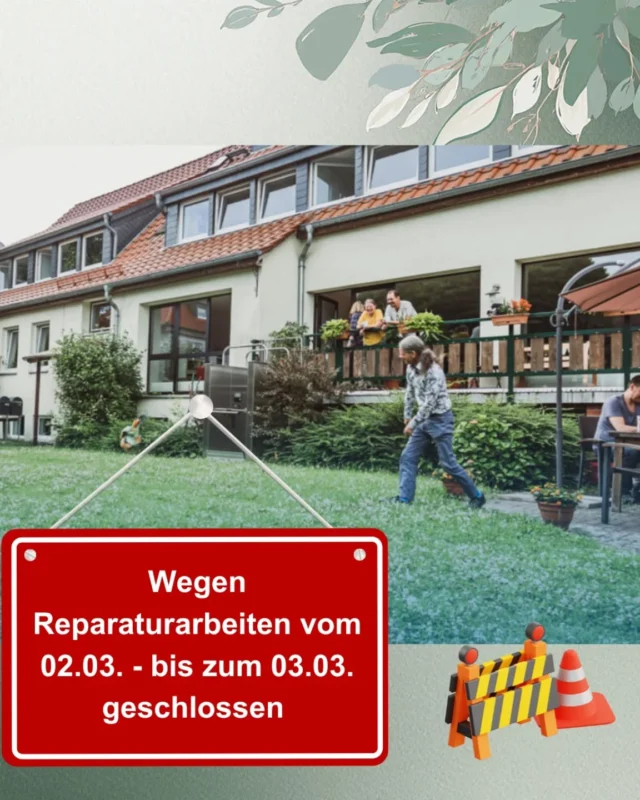 Kurze Ankündigung: 
Am 02. und 03. bleibt der Treff auf Grund von Reparaturarbeiten geschlossen. 
Ab dem Mittwoch den 04. läuft der Betrieb wieder wie gewohnt.