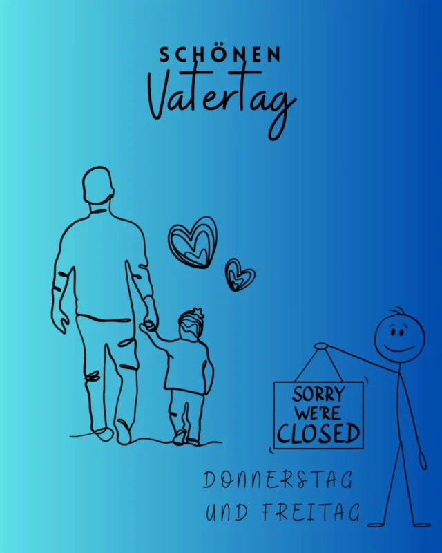 Wir wünschen euch allen ein schönes, langes Wochenende. 
Hoffentlich spielt das Wetter einigermaßen mit!
Das Café bleibt über das lange Wochenende geschlossen. 
Dienstag geht es wieder los.

#cafezu #vatertag  #bollerwagen #bollerwagentour