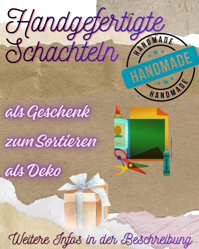 Wir stellen einzigartige Schachteln in Handarbeit aus finnischer Holzpappe und italienischem Buntpapier her. Wir haben immer eine Auswahl an Schachteln vorrätig,  gerne stellen wir auch vollständig individualisierte nach euren Maßen her.
Ob als als dekorative Stiftebox für den Schreibtisch,  Aufbewahrung für Krimskrams oder Lagerort für Papiere, die Einsatzmöglichkeiten sind vielfältig. 
Bestellungen nehmen wir gerne persönlich auf dem Bruchhof entgegen. 

#schachtel #kunsthandwerk